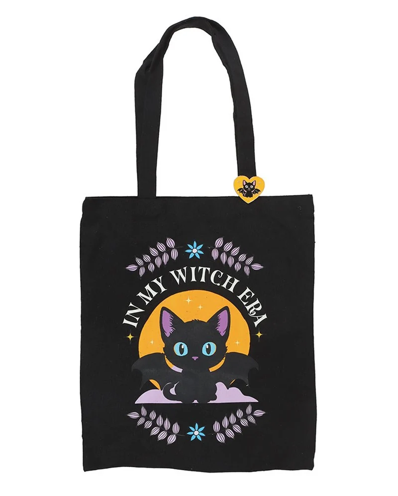 „In My Witch Era“ Tragetasche mit Fledermauskatze