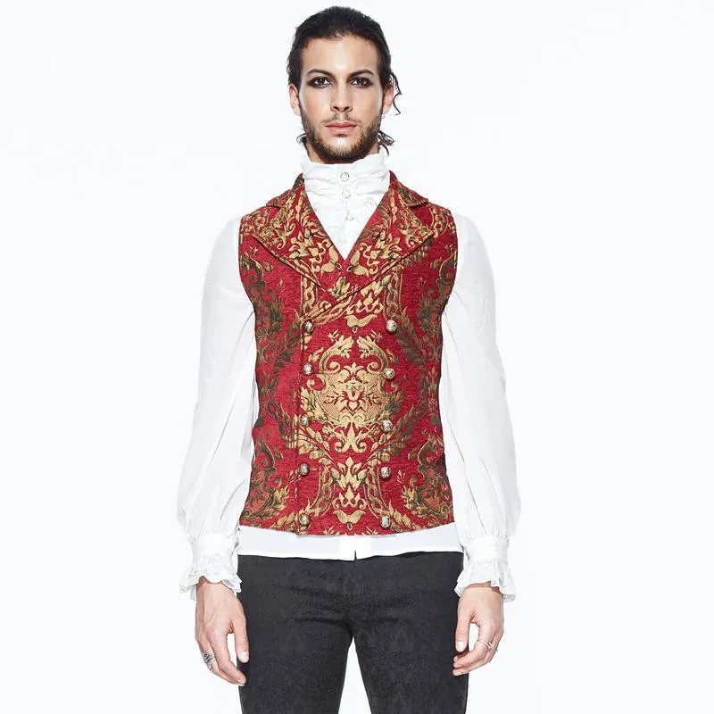 Herren Goth Brocade Weste