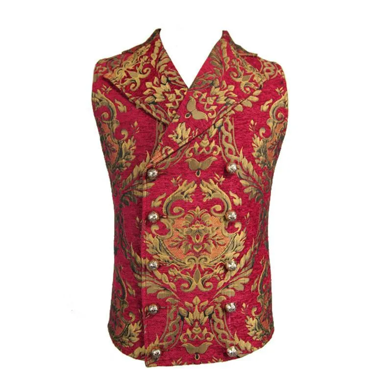 Herren Goth Brocade Weste