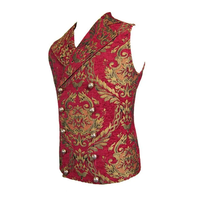Herren Goth Brocade Weste