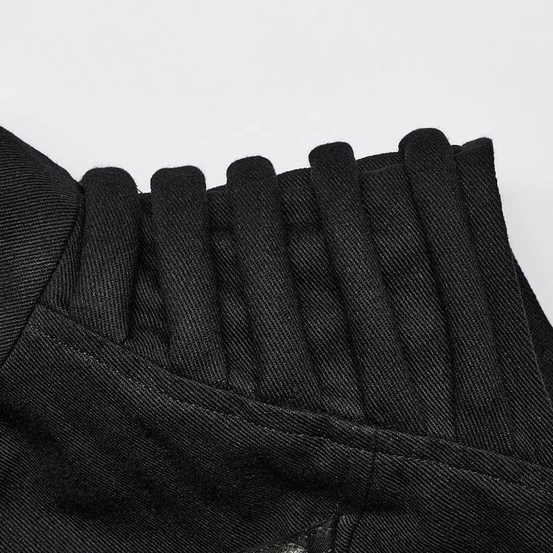 Herren Punk Stehkragen Weste