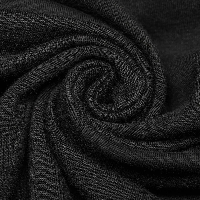 Punk-T-Shirt mit gerüschtem Kragen für Herren