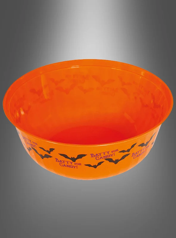 Orangene Schüssel mit Fledermäusen 27cm
