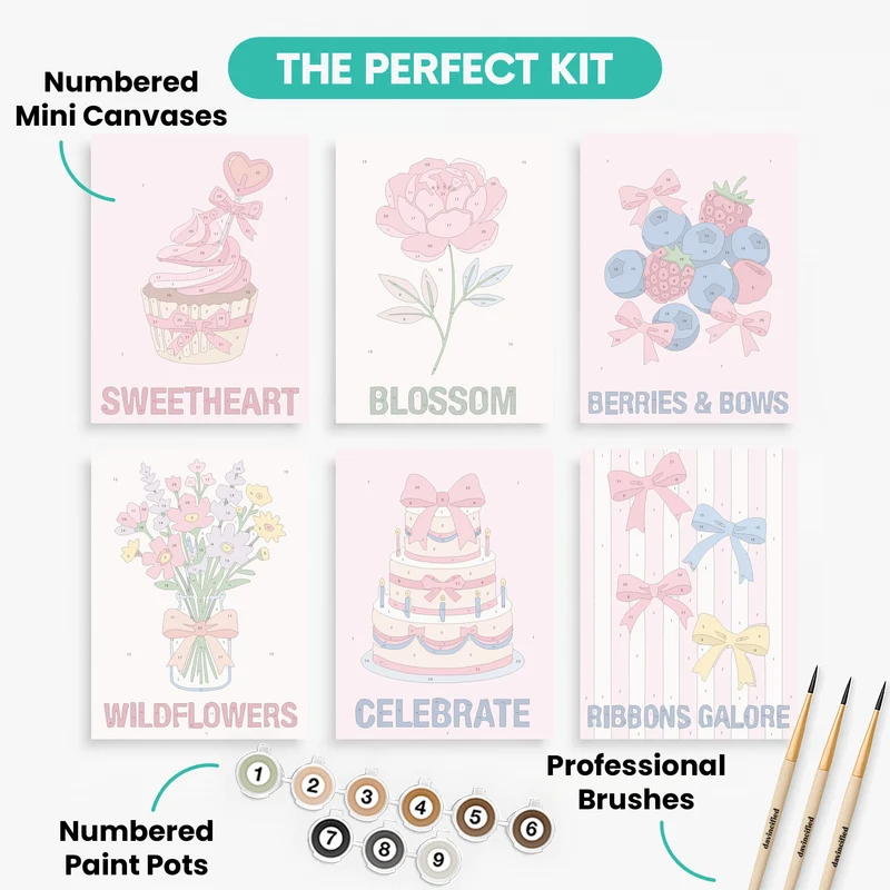 Sweet Celebrations - Mini Paint by Numbers Set