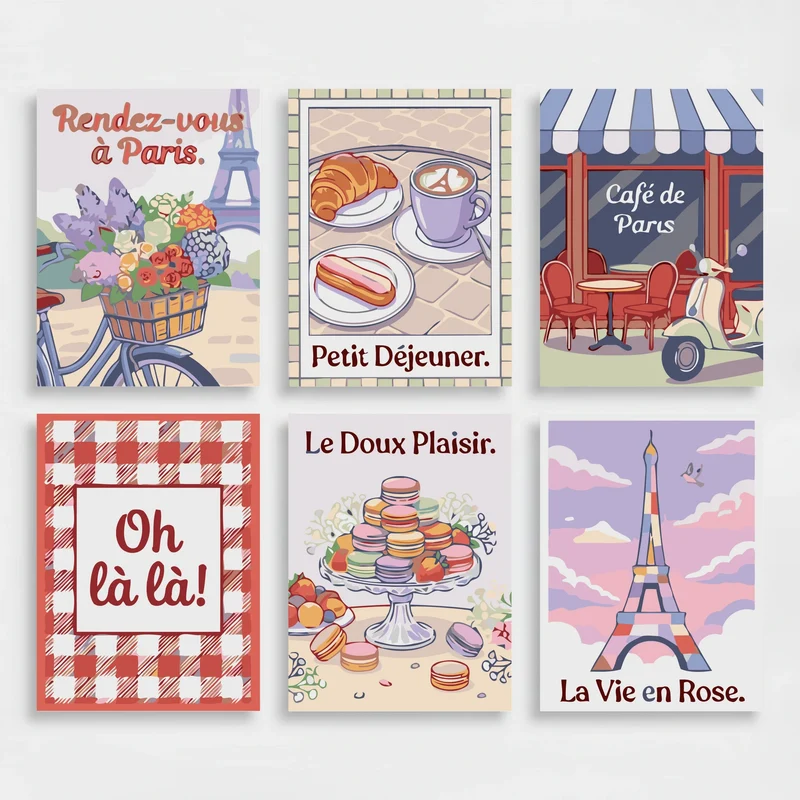 Parisian Dreams - Mini Paint by Numbers Set