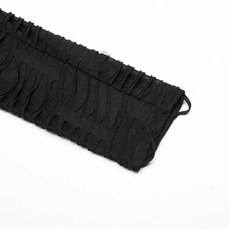 Damen-Punk-Öse, zerrissene, transparente Leggings
