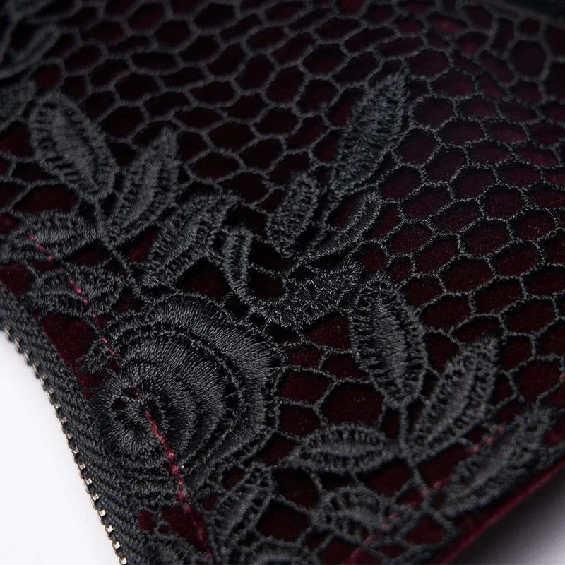 Damen Gothic Jacquard Schnürung Unterbrustkorsetts Rot
