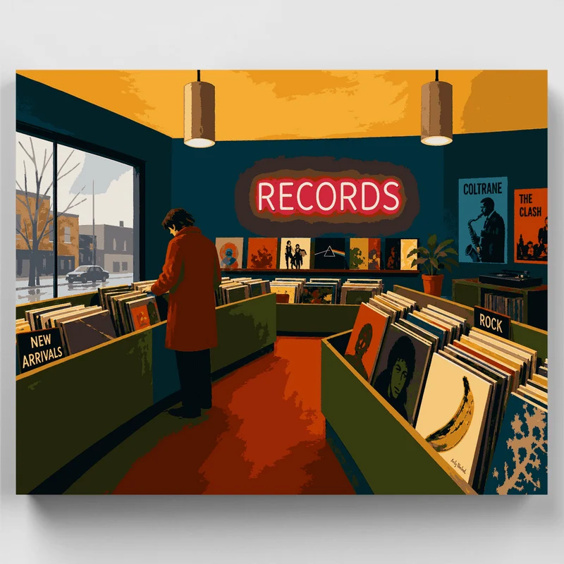Vinyl Record Shop - Paint by Numbers Kit
