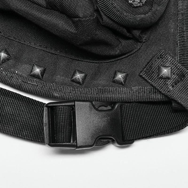 Herren Punk Big-Pocket Rivet Gürteltasche