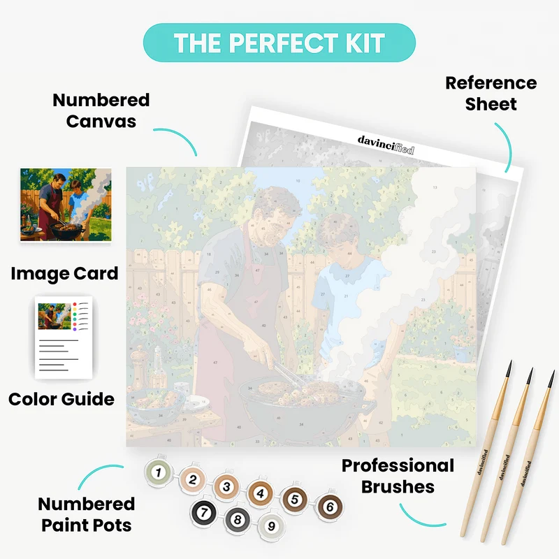 Father's Day Backyard BBQ - Paint by Numbers Kit