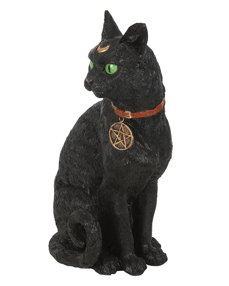 Sitzende Katze mit Halbmond 29cm