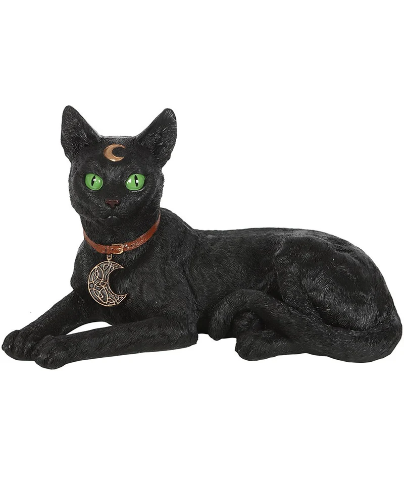 Liegende Katze mit Halbmond 30cm