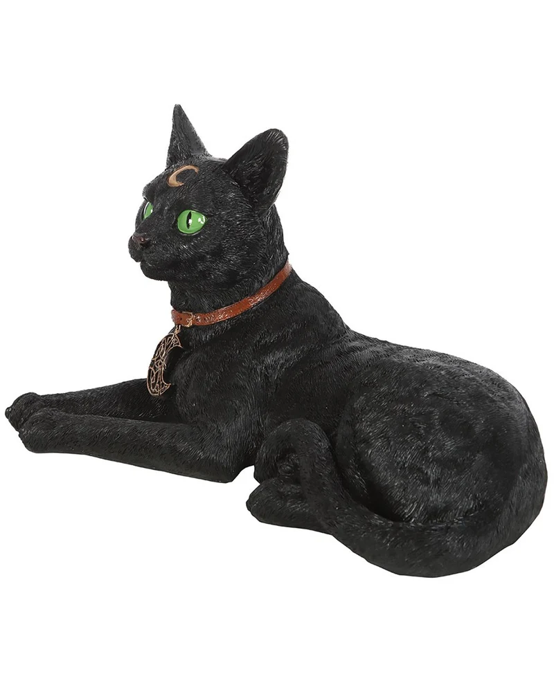 Liegende Katze mit Halbmond 30cm
