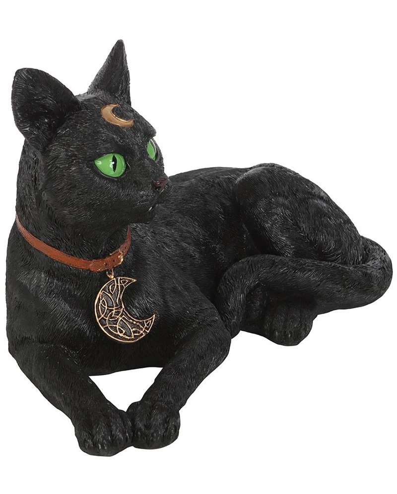 Liegende Katze mit Halbmond 30cm