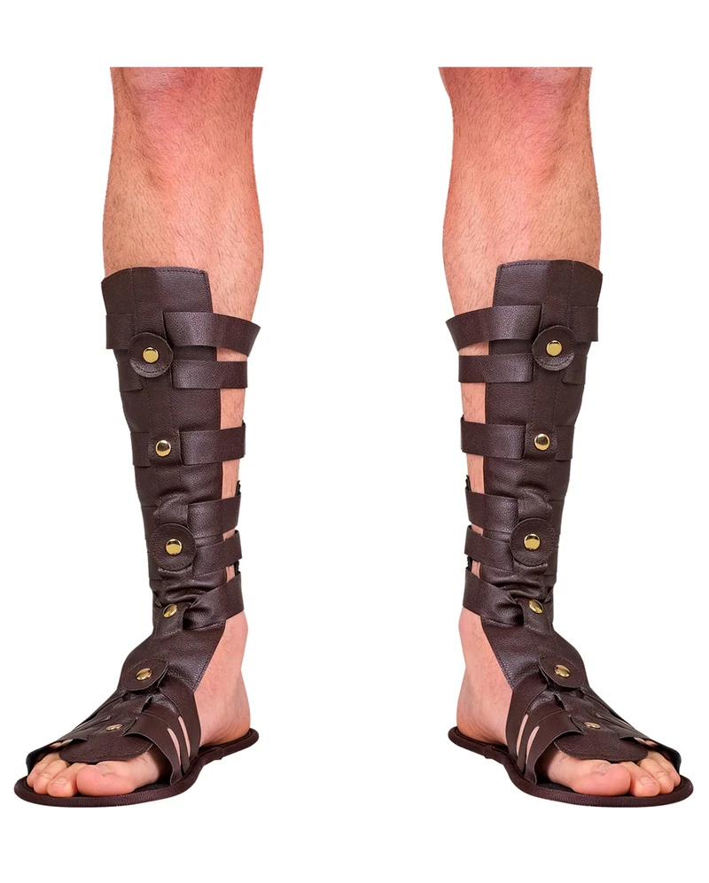 Römersandalen mit Riemen & Schienbeinschoner
