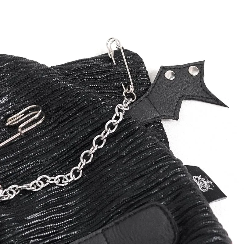 Gothic Batwing Buckle Hat für Damen mit Kette