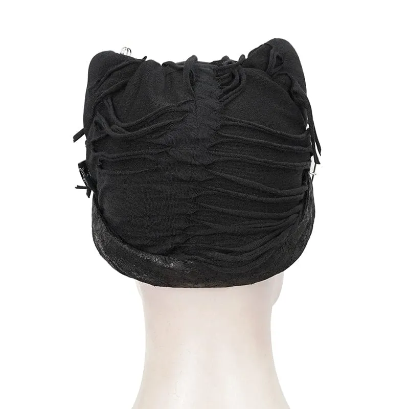 Gothic Ripped Hat für Damen mit Kette