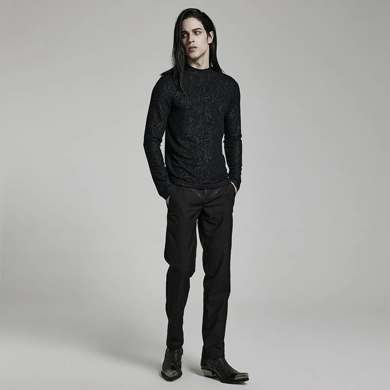 Schmal geschnittenes Gothic-Hemd für Herren