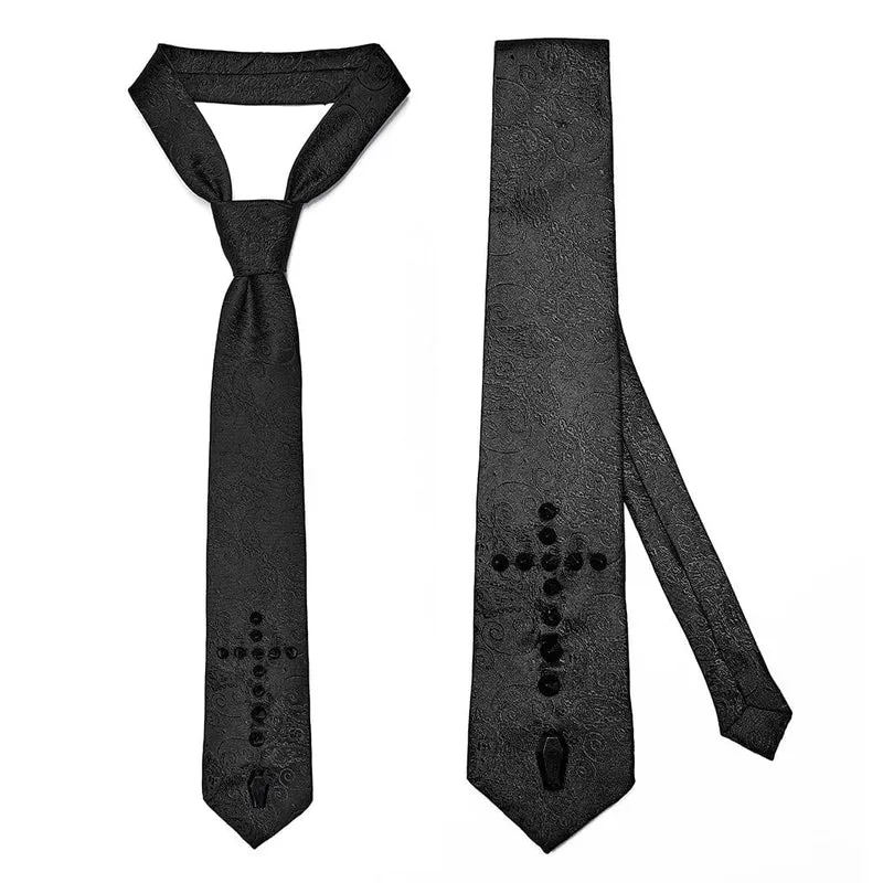 Gothic Cross Perlen Krawatte für Herren