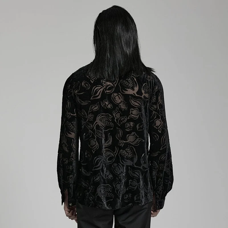 Gothic Sheer Chomper Samthemd für Herren