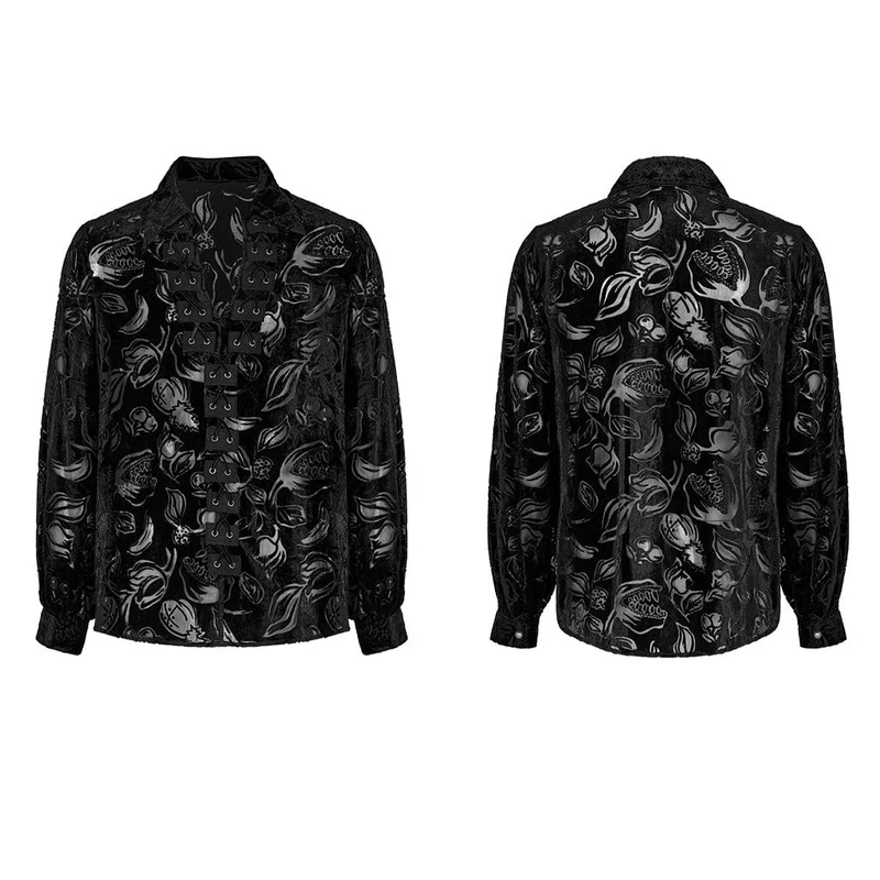 Gothic Sheer Chomper Samthemd für Herren