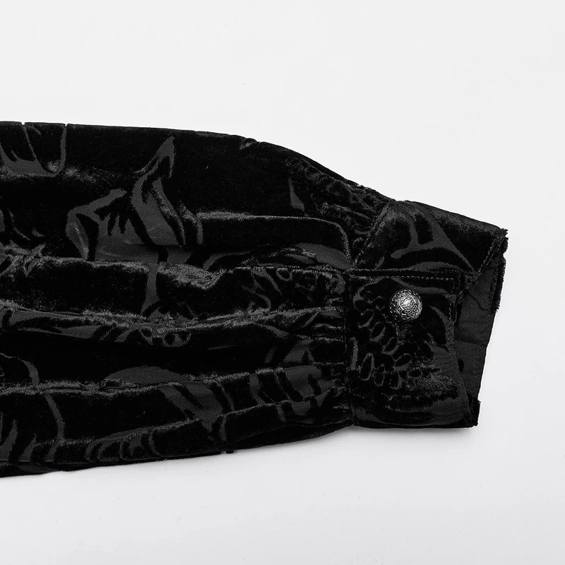 Gothic Sheer Chomper Samthemd für Herren