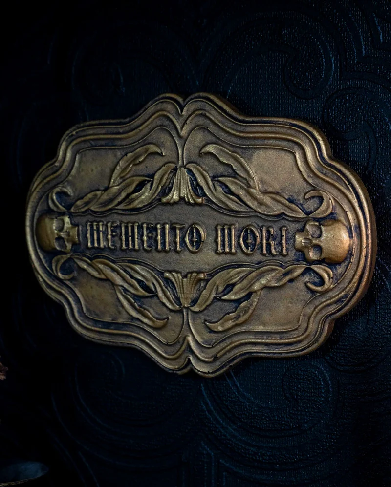 Memento Mori Sarg Tafel - Gold Edition 17x13cm