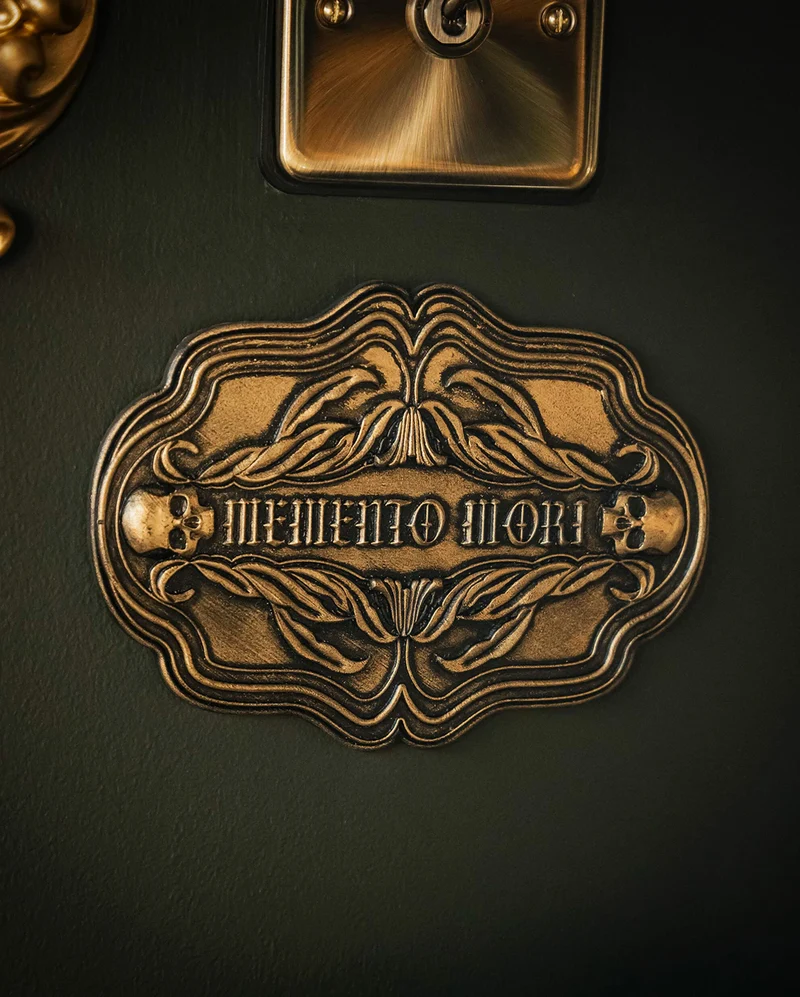 Memento Mori Sarg Tafel - Gold Edition 17x13cm