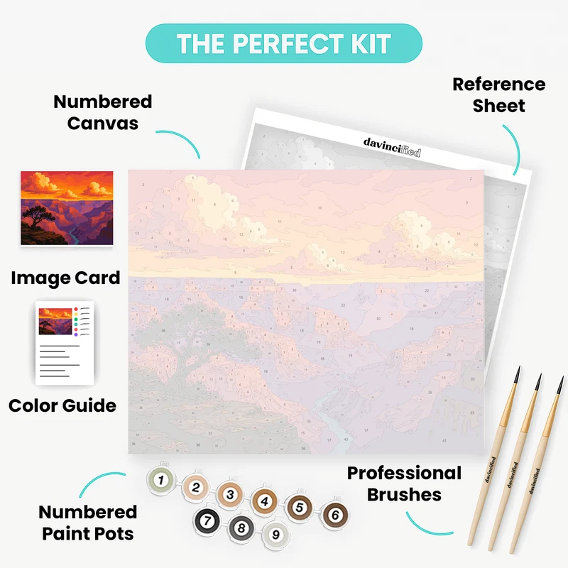 Grand Canyon at Dusk - Paint by Numbers Kit