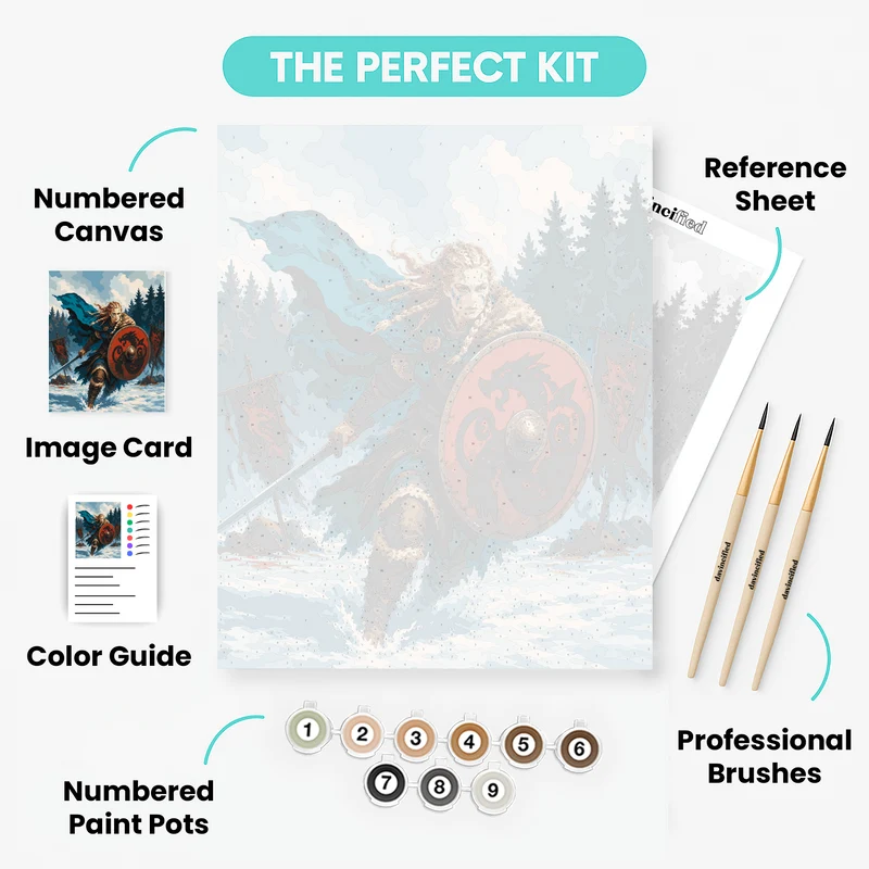 Viking Shield Maiden - Paint by Numbers Kit