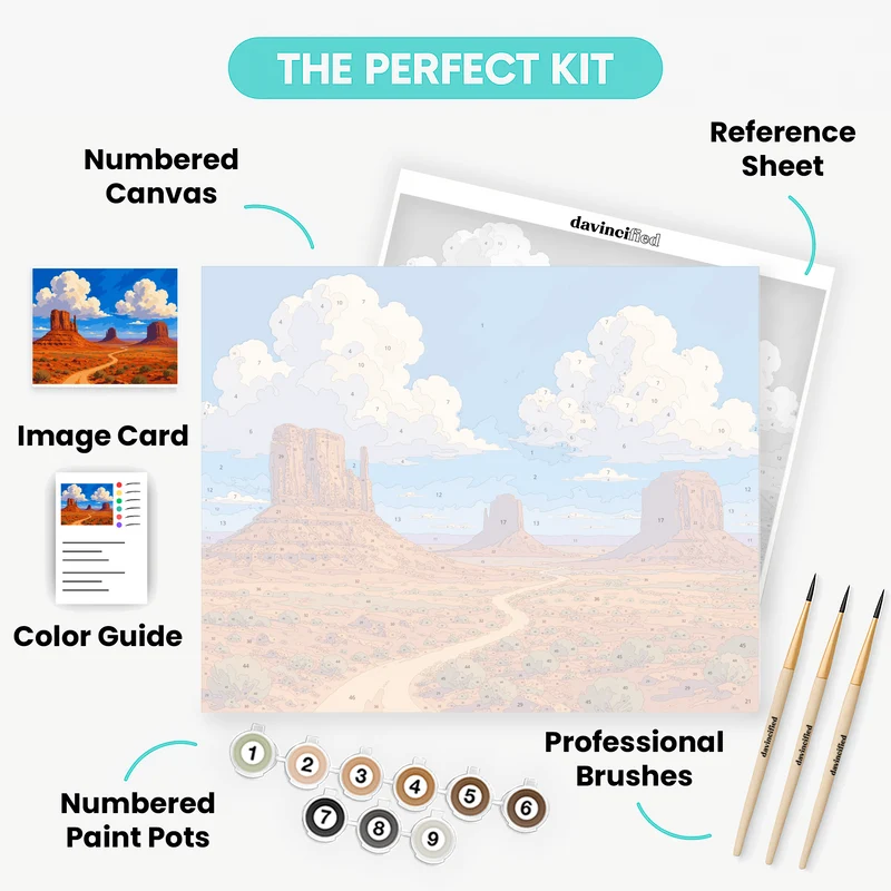 Monument Valley Desert Vista - Paint by Numbers Kit