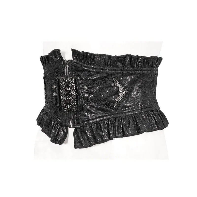 Gothic Perlen Rüschengürtel für Damen