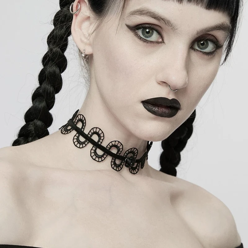 Gothic Rose Schlangenhalsband für Damen