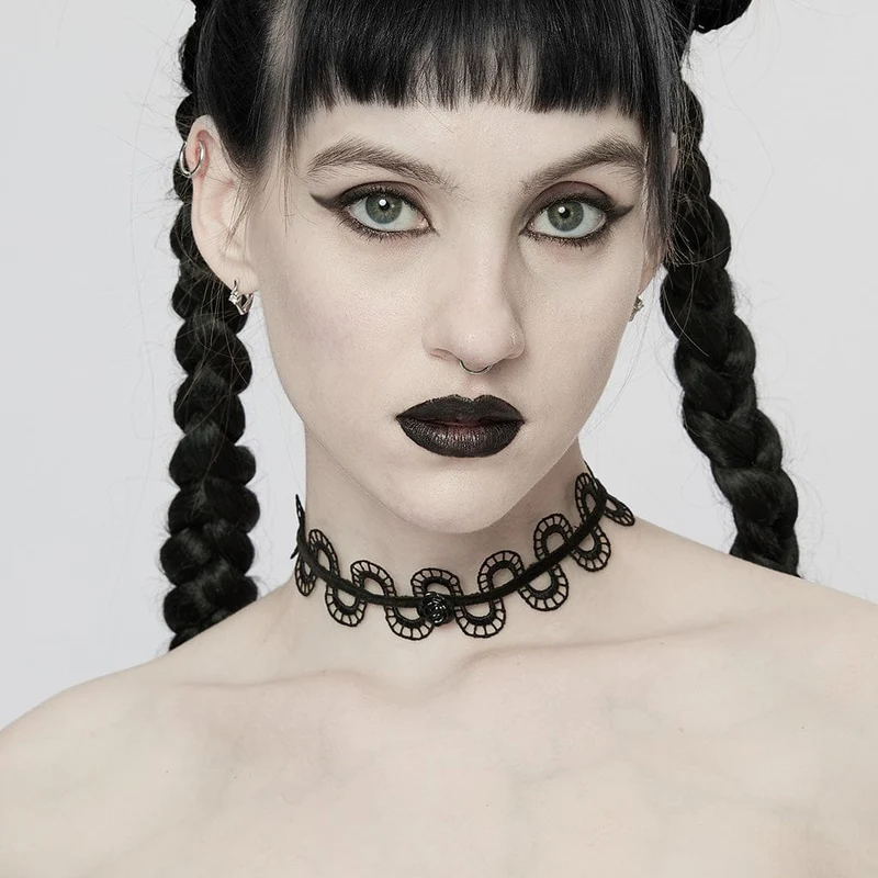 Gothic Rose Schlangenhalsband für Damen