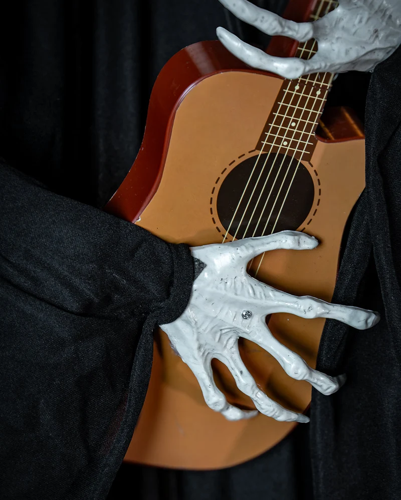 Skelett Reaper mit Gitarre Animatronic 120cm