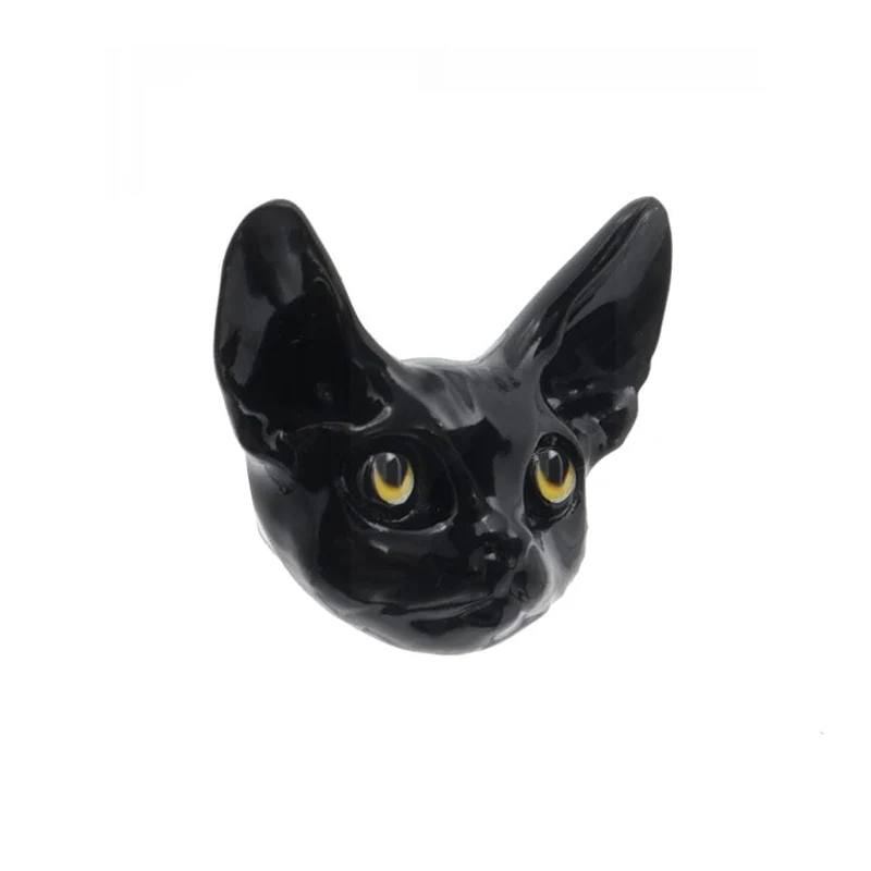 Damen Punk Black Cat Ohrringe