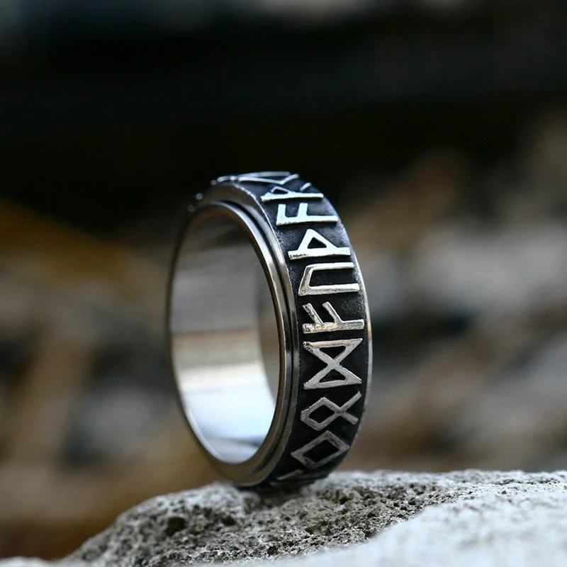 Herren-Punk-Wikinger-Buchstabenring