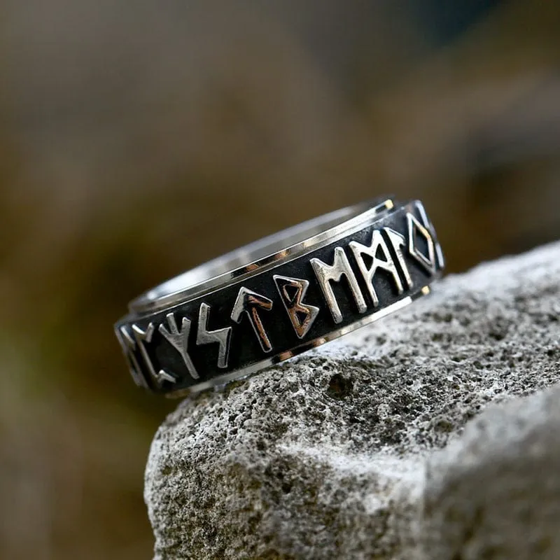 Herren-Punk-Wikinger-Buchstabenring