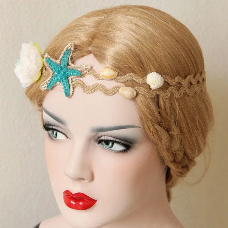 Damen Lolita Starfish Blumenkopfbedeckung