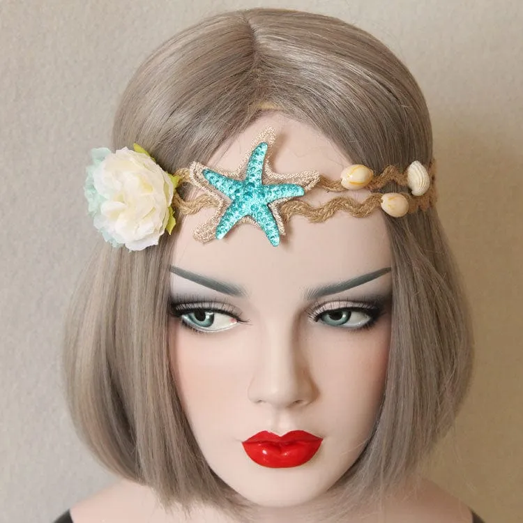 Damen Lolita Starfish Blumenkopfbedeckung