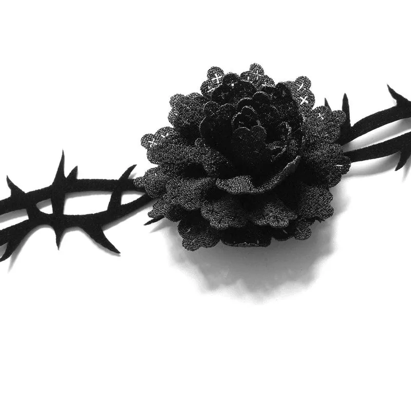 Gothic Floral Thorn Choker für Damen