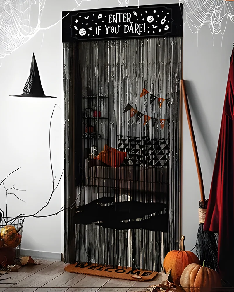 ENTER IF YOU DARE Halloween Türvorhang 1,8m