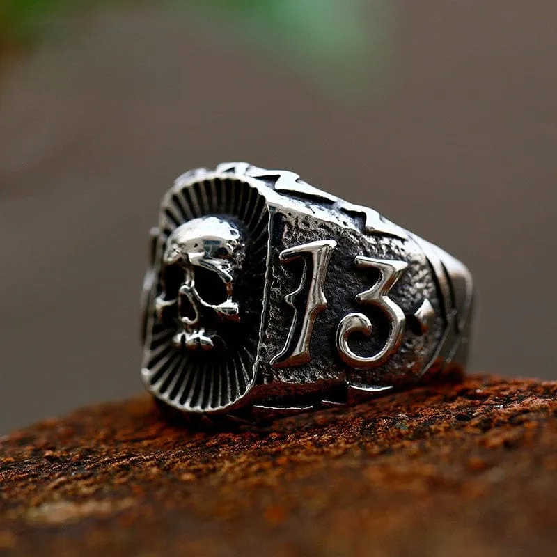 Herren-Punk-Schädel-Figurenring