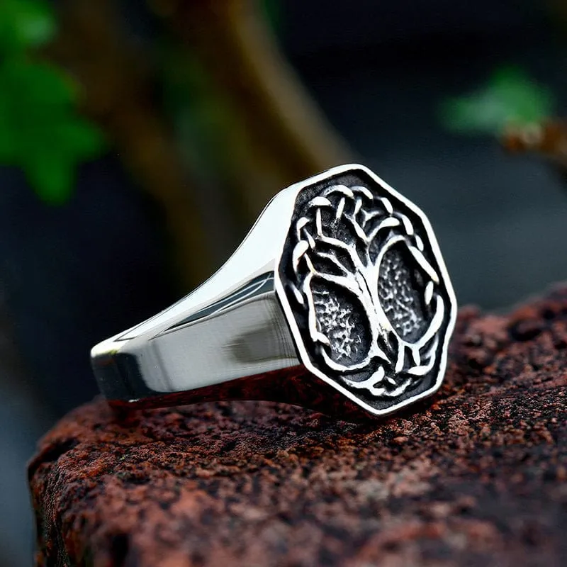 Punk-Lebensbaum-Ring für Herren