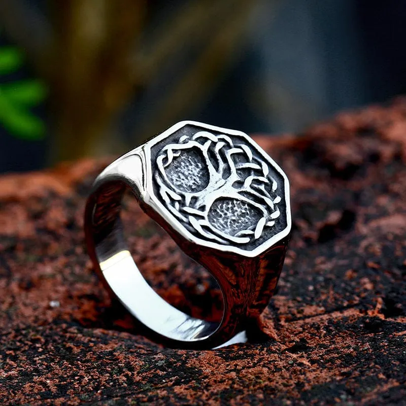 Punk-Lebensbaum-Ring für Herren