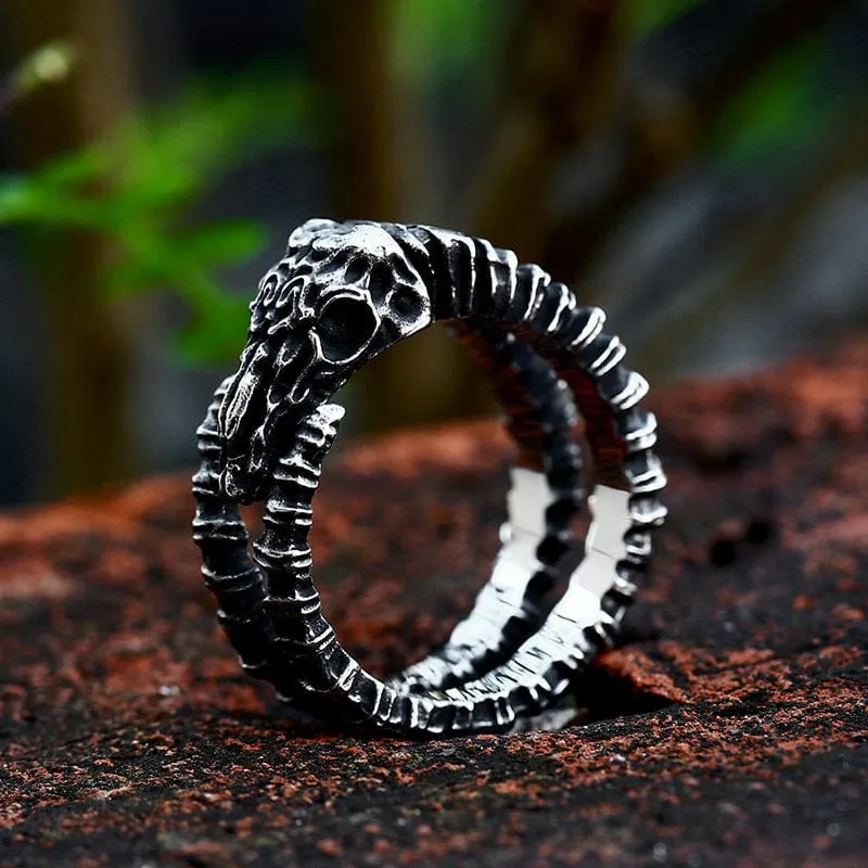 Herren-Punk-Schaf-Schädel-Ring