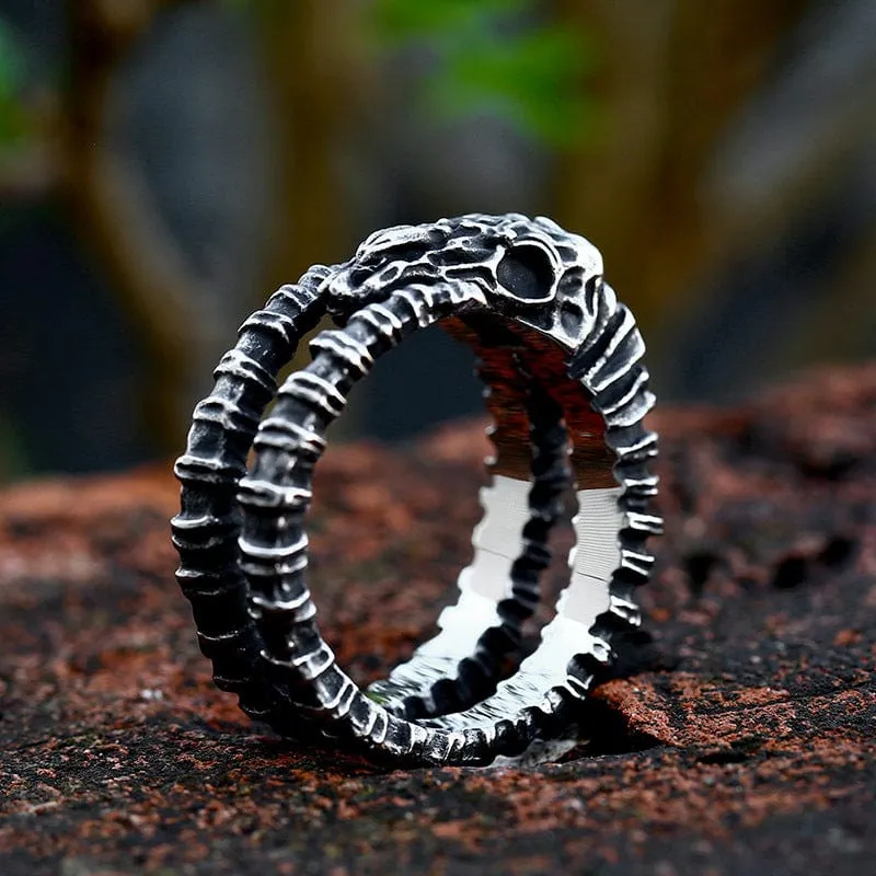 Herren-Punk-Schaf-Schädel-Ring