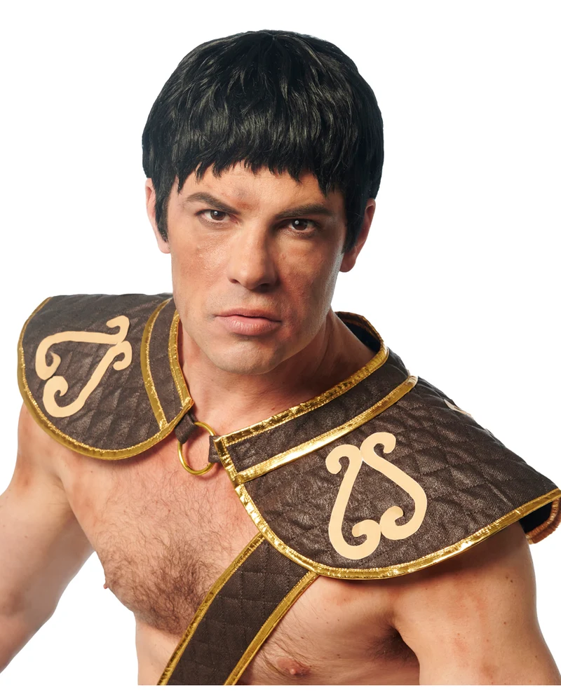 Schwarze Römer Perücke Caesar