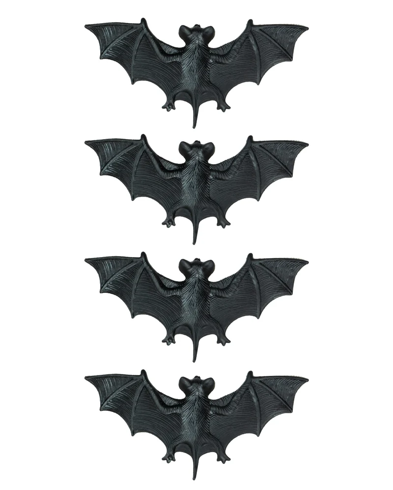 Schwarze Fledermäuse 4 St. 10cm