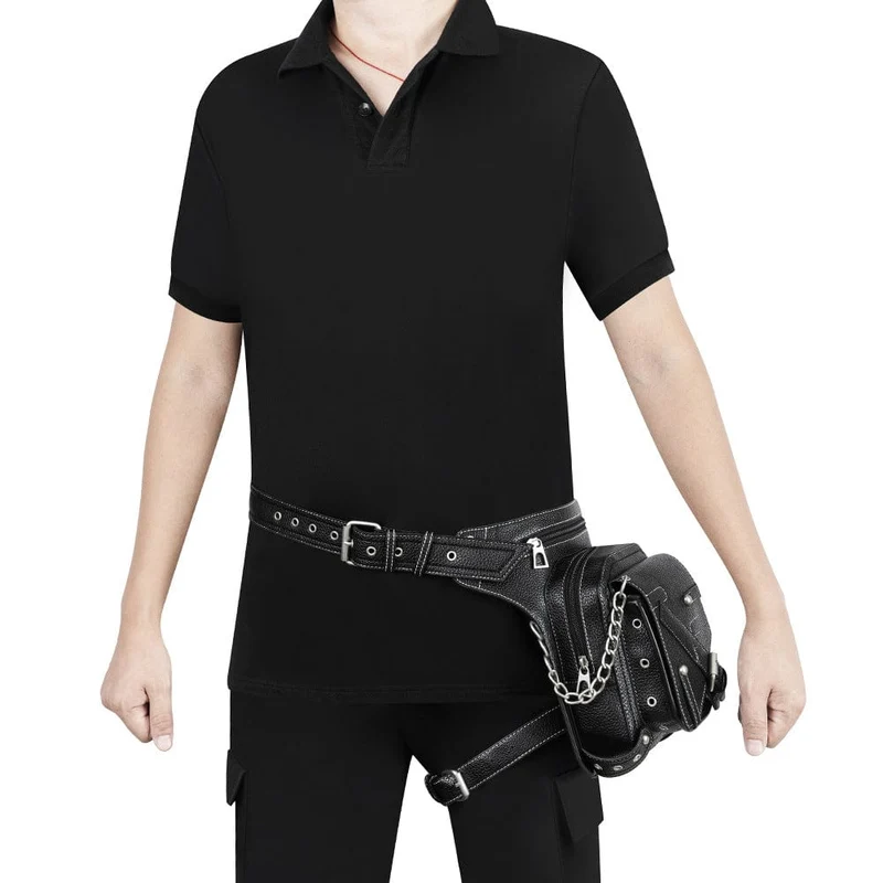 Steampunk Buckle Stitch Gürteltasche für Herren